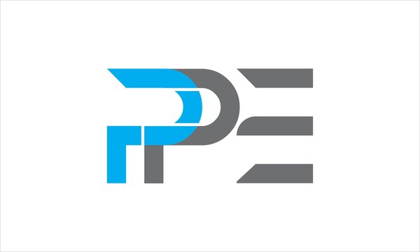 Simple PPE Letter  Or Font Logo Design. 