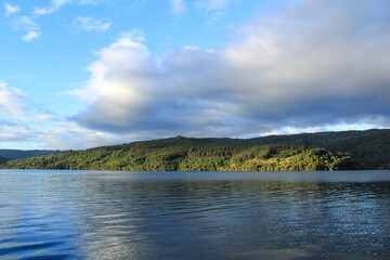 lake and mountains