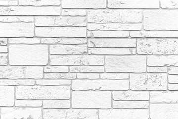 White modern stone wall pattern and background seamless