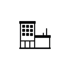 Obraz premium Fire department building icon vector in trendy flat style isolated on white background