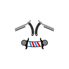 barbershop vector design template illustration