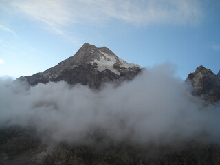 clouds over mountain