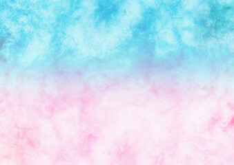 ピンクと青のグラデーションの和紙