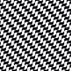 Brazilian black and white street wave pattern of Copacabana beach in Sao Paulo, Brazil