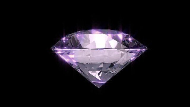 Beautiful large crystal clear shining round cut diamond isolate.