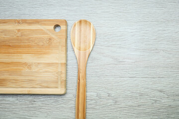 wooden spatula on wooden table