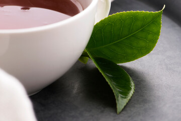 Aromatic Green Tea, fresh tea leaves