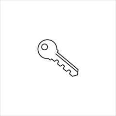 Key security line icon vector