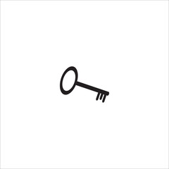 key security line icon vector