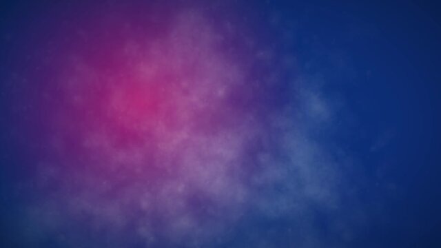 Blue Red Continual Smoke Background 4K Loop features a red to blue gradient background with smoke or mist continually moving toward the viewer in a loop.