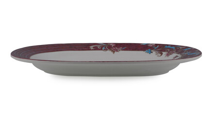 white plate on white background.