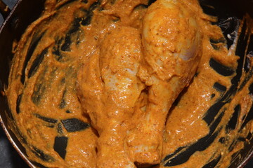 Two Raw Chicken Leg Drumsticks Isolated On A White Background