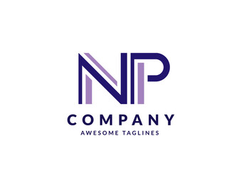 Initial Letter NP Logo Design Vector Template. Creative Abstract NP Letter Logo Design