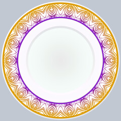 Pattern With Abstract Floral Round Ornament. Oriental Pattern. Indian, Moroccan, Mystic, Ottoman Motifs. Anti-Stress Therapy Pattern. Vector