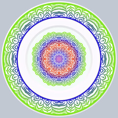 Beautiful Round Flower Mandala. Vector Illustration. For Coloring Book, Greeting Card, Invitation, Tattoo