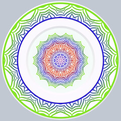 Beautiful Round Flower Mandala. Vector Illustration. For Coloring Book, Greeting Card, Invitation, Tattoo