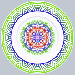 Beautiful Round Flower Mandala. Vector Illustration. For Coloring Book, Greeting Card, Invitation, Tattoo