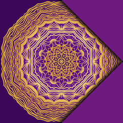 Mandala background for book cover, invitation. Vector illustration