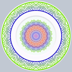 Beautiful Round Flower Mandala. Vector Illustration. For Coloring Book, Greeting Card, Invitation, Tattoo