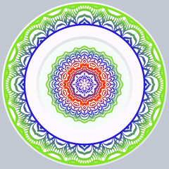 Beautiful Round Flower Mandala. Vector Illustration. For Coloring Book, Greeting Card, Invitation, Tattoo