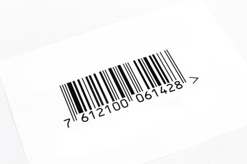 Barcode sign on white background.