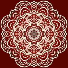 Decorative mandala flower ornament. pattern. vector. Tribal Ethnic Arabic, Indian, motif. for fashion design, wallpaper, invitation