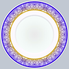 Round Ornament. Vector Illustration. For Modern Interiors Design, Wallpaper.