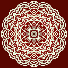 Decorative mandala flower ornament. pattern. vector. Tribal Ethnic Arabic, Indian, motif. for fashion design, wallpaper, invitation