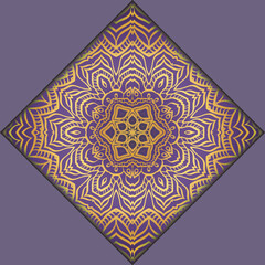 Modern Vector Template With Tribal Mandalas. For Brochure, Flyer, Cover, Magazine