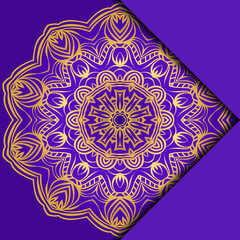Card Template With Mandala Pattern. For Business Card, Meditation Class. Illustration. Vector