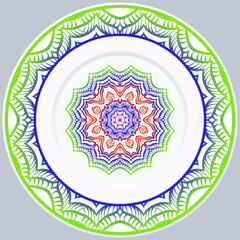 Beautiful Round Flower Mandala. Vector Illustration. For Coloring Book, Greeting Card, Invitation, Tattoo