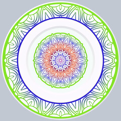 Beautiful Round Flower Mandala. Vector Illustration. For Coloring Book, Greeting Card, Invitation, Tattoo