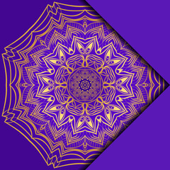 Card Template With Mandala Pattern. For Business Card, Meditation Class. Illustration. Vector