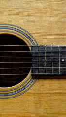 Obraz premium acoustic guitar close up