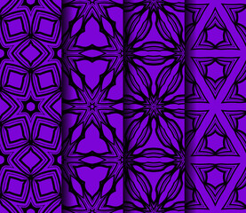 Set of Geometric Pattern. Seamless Texture Color Background. Vector illustration.