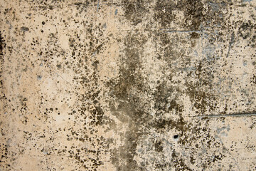 Yellow dirty and old concrete wall texture background.