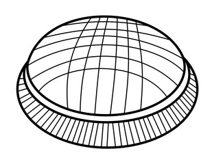 ドーム球場(線画)