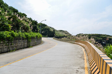 Miscanthus next to the road at Matsu, Taiwan.