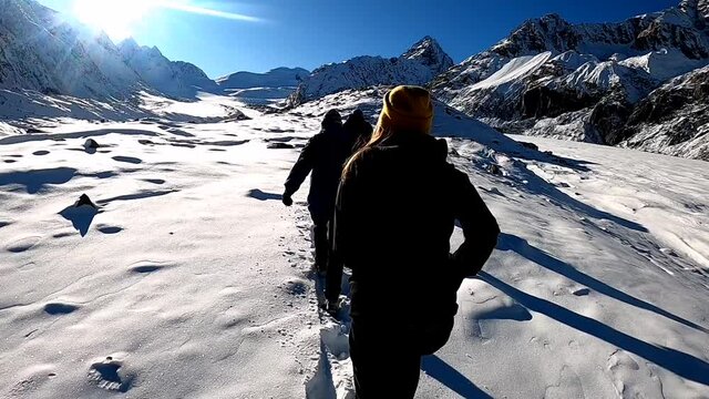 walking in the snow 