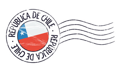Chile grunge postal stamp
