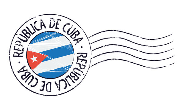 Cuba grunge postal stamp