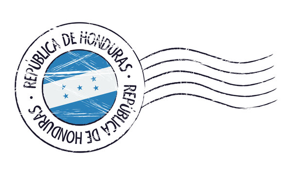 Honduras grunge postal stamp