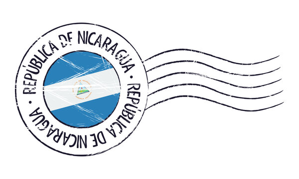 Nicaragua grunge postal stamp