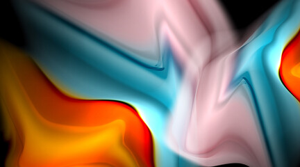 Liquid colors fluid gradients on black background