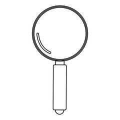 magnifying glass icon symbol, Outline Icon Vector