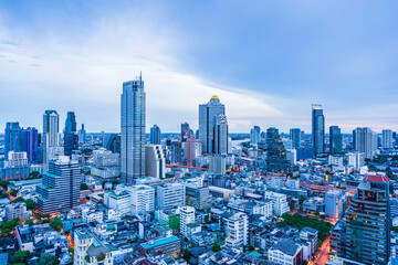 Fototapeta premium Bangkok, Thailand - 25 June 2020 : Beautiful architecture building around bangkok city in Thailand