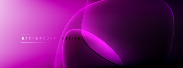 Vector abstract background - liquid bubble shapes on fluid gradient with shadows and light effects. Shiny design template for text