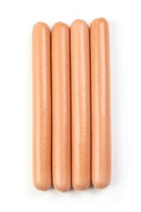 Hot dog Sausages, isolated on a white background