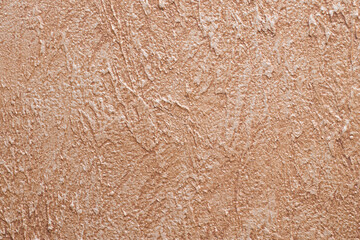 Wall finish with decorative plaster. Wall design and home decor texture. Abstract beige pattern