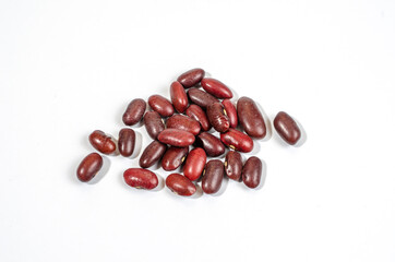 heap of red beans isolated on a white background